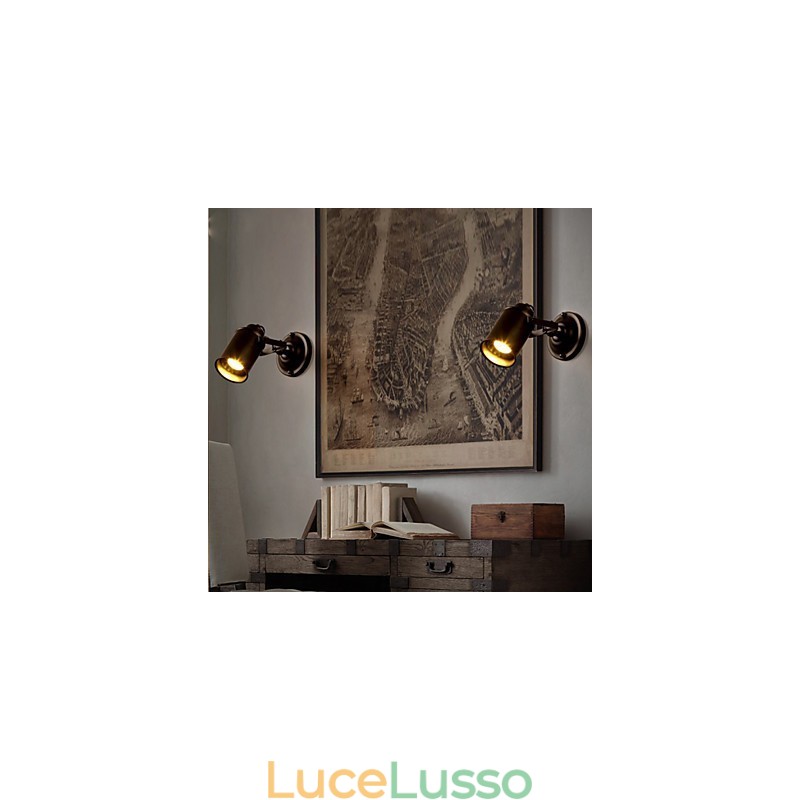 Lampada da parete vintage Lampada da parete industriale in ferro battuto nero Lampada da parete retrò Econce Fixturedison Illuminazione da parete per corridoio