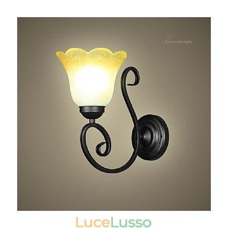 Applique vintage in ferro e vetro con braccio oscillante, lampada da parete per interni, lampada da parete per camera da letto, 110-220 V, per soggiorno Applique vintage in ferro e vetro con braccio oscillante, lampada da parete per interni, lampada da parete per camera da letto, 110-220 V, per soggiorno