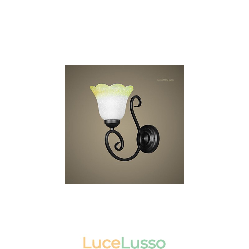 Applique vintage in ferro e vetro con braccio oscillante, lampada da parete per interni, lampada da parete per camera da letto, 110-220 V, per soggiorno