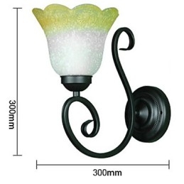 Applique vintage in ferro e vetro con braccio oscillante, lampada da parete per interni, lampada da parete per camera da letto, 110-220 V, per soggiorno