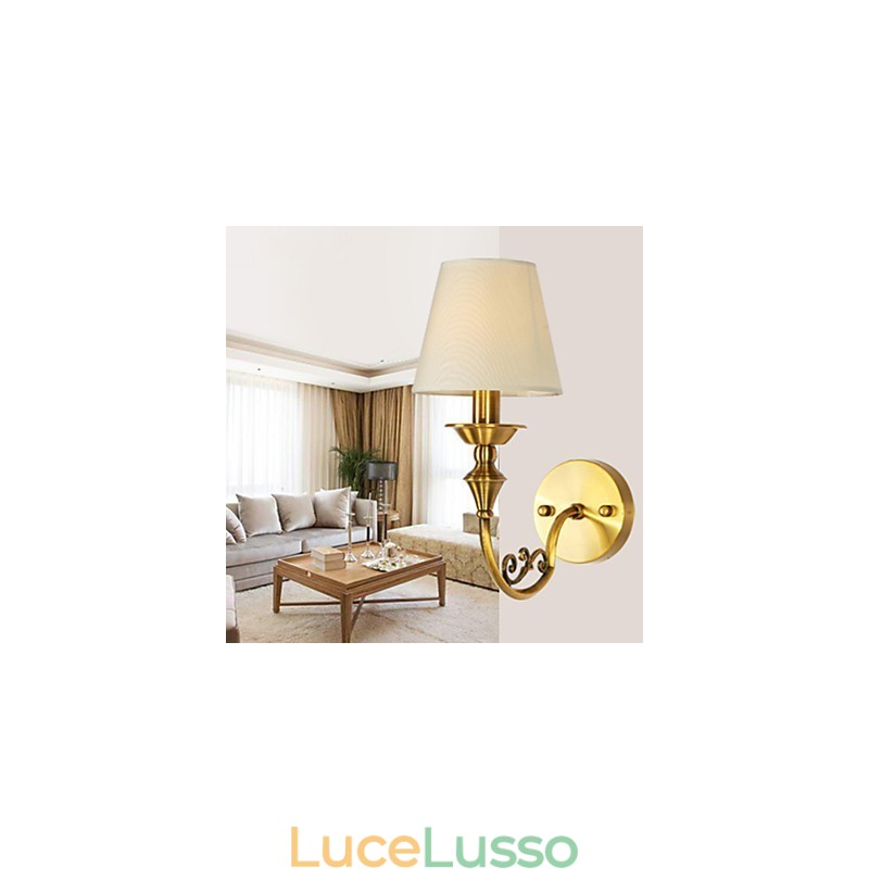 Lampade da parete classiche per camera da letto, semplici applique da parete in metallo per soggiorno, bar, caffetteria, corridoio, balcone