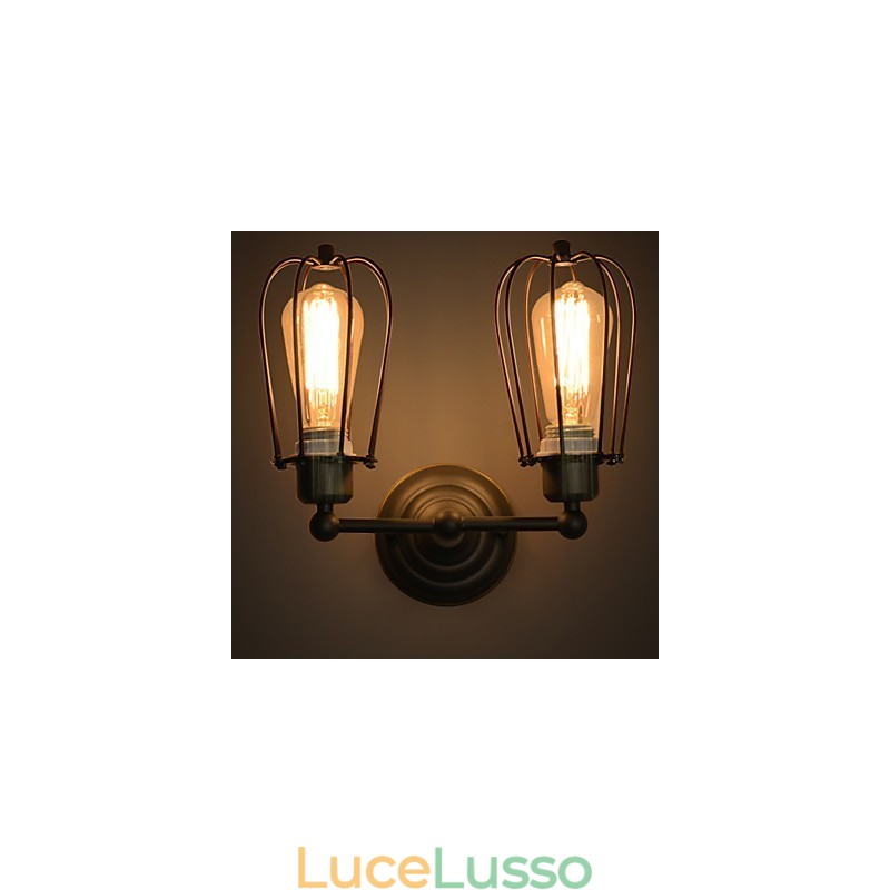Loft American Country Iron Art Lampada da parete antica Industry Lights