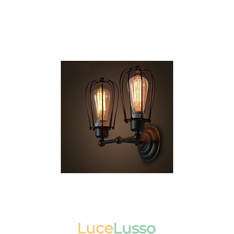 Loft American Country Iron Art Lampada da parete antica Industry Lights