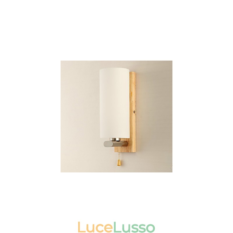 Applique da parete moderne contemporanee in legno e bambù