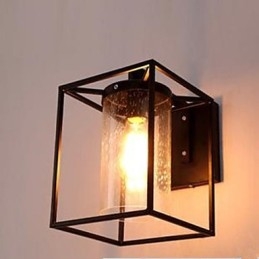 Lampada da parete in vetro a bolle con goccia di pioggia, stile country americano, loft nordico, stile contratto