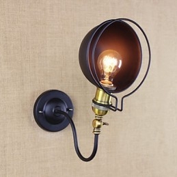 Applique da parete Lampade a sospensione Lampade da lettura da parete Mini Style Rustic Lodge Metallo