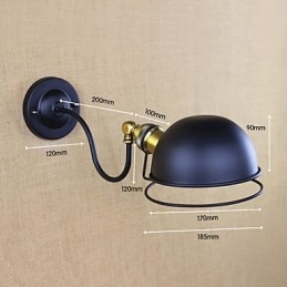 Applique da parete Lampade a sospensione Lampade da lettura da parete Mini Style Rustic Lodge Metallo