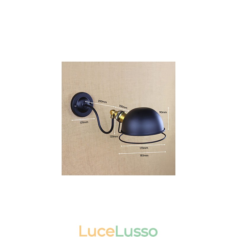 Applique da parete Lampade a sospensione Lampade da lettura da parete Mini Style Rustic Lodge Metallo