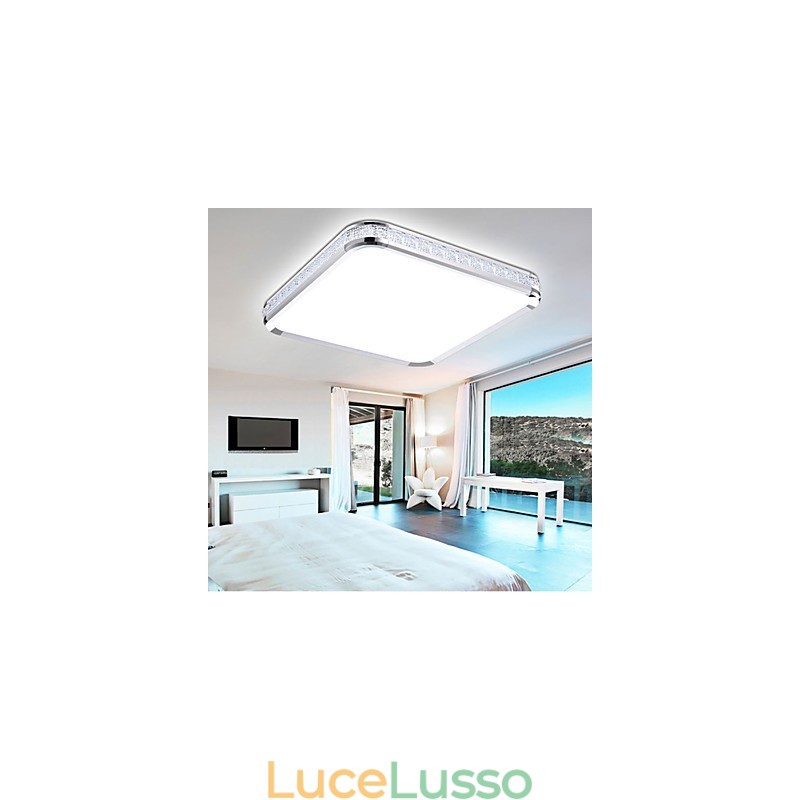 Lampada da soffitto moderna di lusso in acrilico con luce regolabile, dorata o argentata, a scelta