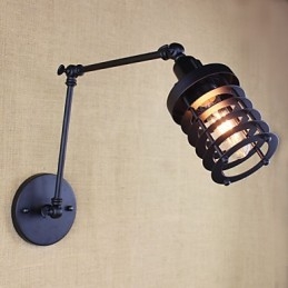 Stile Letto Hotel Ristorante Progetto Braccio di Ferro Doppio Retro Vintage Cintura Nera Lampada da Parete Interruttore