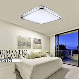 Lampada da soffitto moderna di lusso in acrilico con luce regolabile, dorata o argentata, a scelta