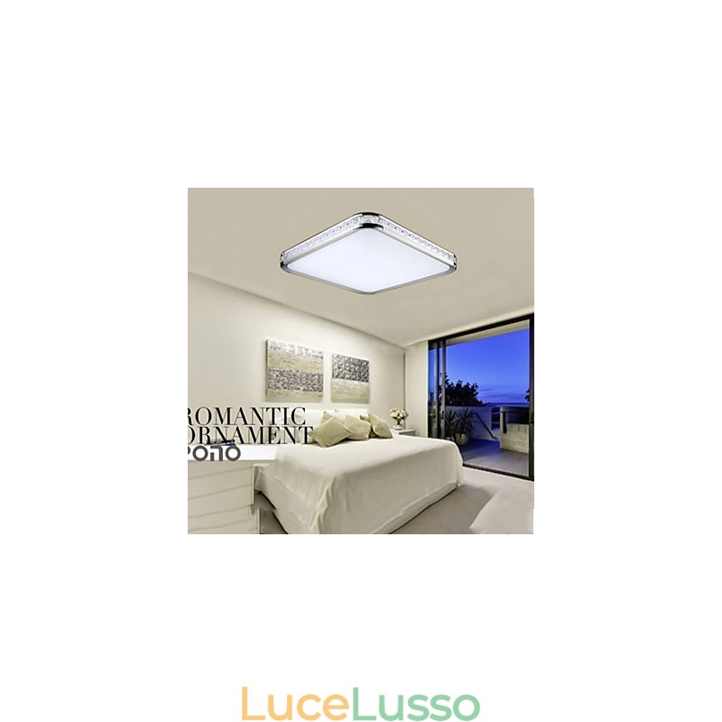 Lampada da soffitto moderna di lusso in acrilico con luce regolabile, dorata o argentata, a scelta