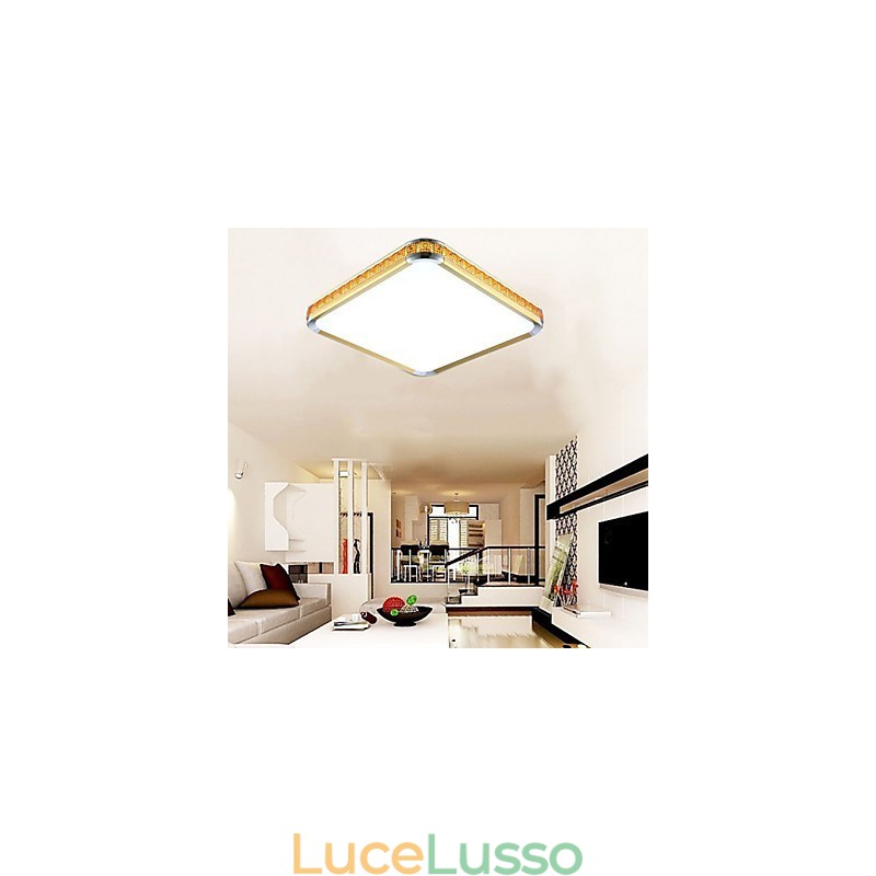 Lampada da soffitto moderna di lusso in acrilico con luce regolabile, dorata o argentata, a scelta
