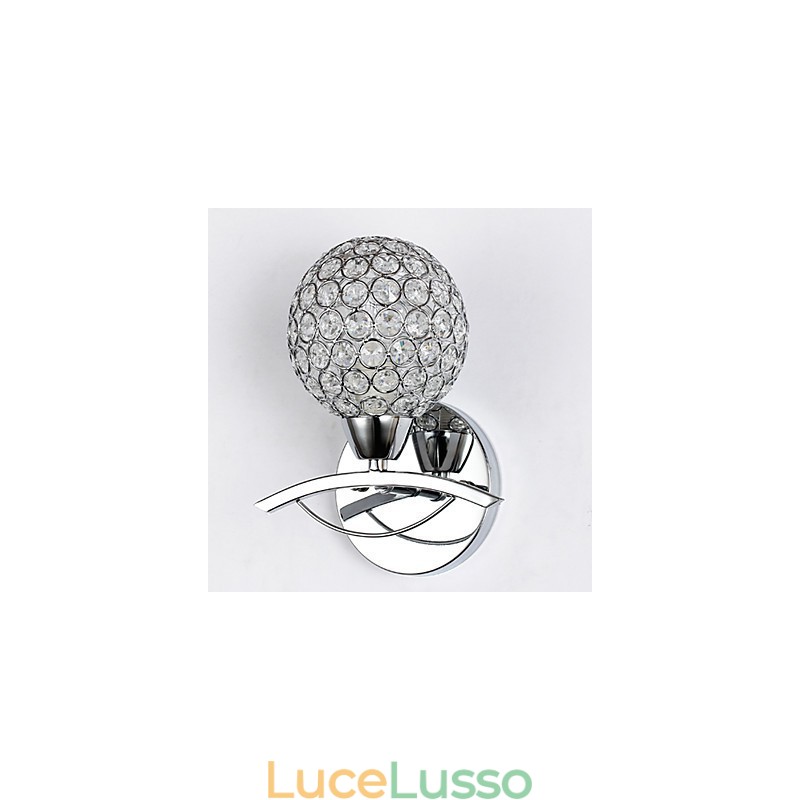 Applique da parete Luci da lettura Applique da parete Cristallo Mini Stile Moderno Contemporaneo Metallo