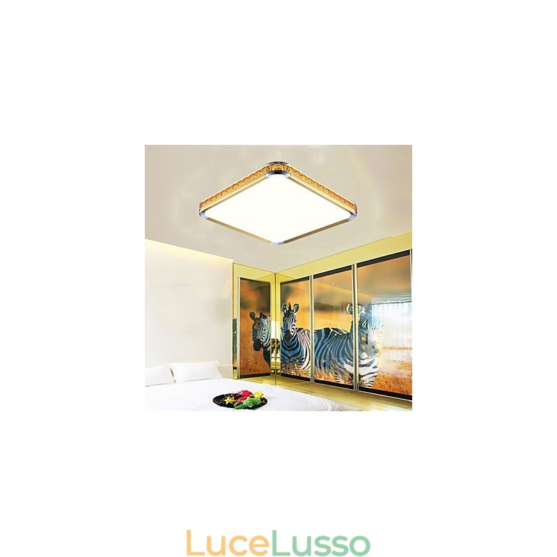 Lampada da soffitto moderna di lusso in acrilico con luce regolabile, dorata o argentata, a scelta