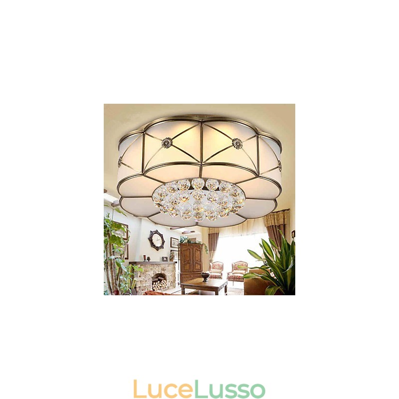 Tradizionale Classico Rustico Lodge Ottone Metallo Montaggio a filo