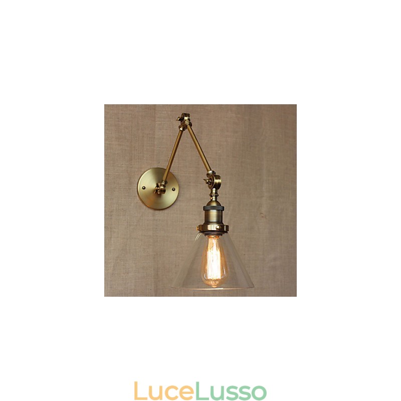 Lampada da parete per camera da letto decorata in bronzo moderno e progettato esclusivamente da Retro Vintage Store