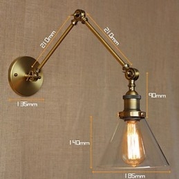 Lampada da parete per camera da letto decorata in bronzo moderno e progettato esclusivamente da Retro Vintage Store