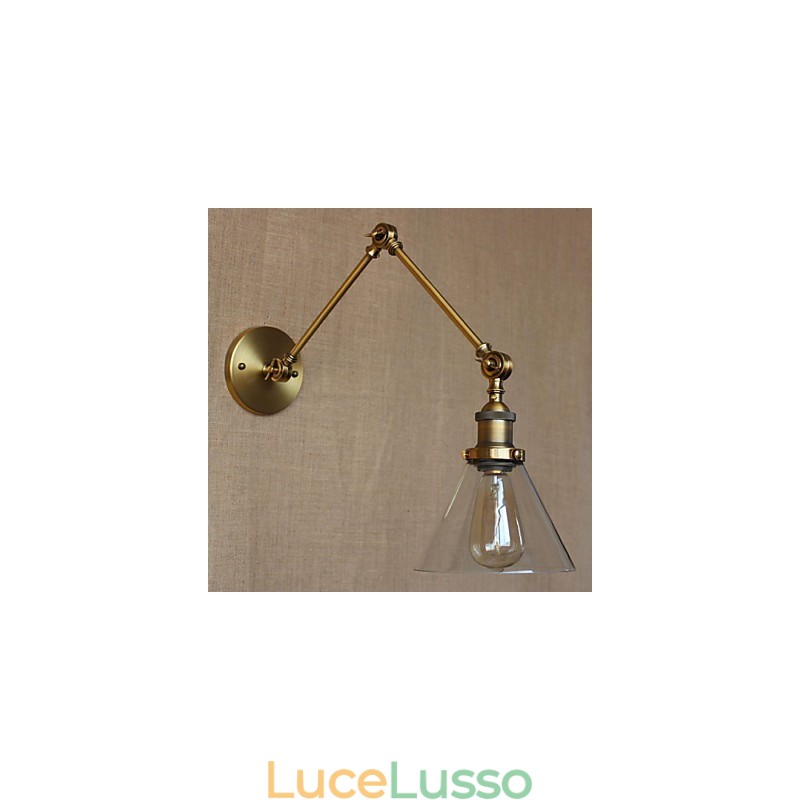 Lampada da parete per camera da letto decorata in bronzo moderno e progettato esclusivamente da Retro Vintage Store