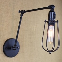 Stile Letto Hotel Ristorante Progetto Braccio di Ferro Doppio Retro Vintage Cintura Nera Lampada da Parete Interruttore
