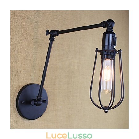 Stile Letto Hotel Ristorante Progetto Braccio di Ferro Doppio Retro Vintage Cintura Nera Lampada da Parete Interruttore Stile Letto Hotel Ristorante Progetto Braccio di Ferro Doppio Retro Vintage Cintura Nera Lampada da Parete Interruttore