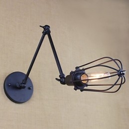 Stile Letto Hotel Ristorante Progetto Braccio di Ferro Doppio Retro Vintage Cintura Nera Lampada da Parete Interruttore