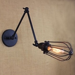 Stile Letto Hotel Ristorante Progetto Braccio di Ferro Doppio Retro Vintage Cintura Nera Lampada da Parete Interruttore