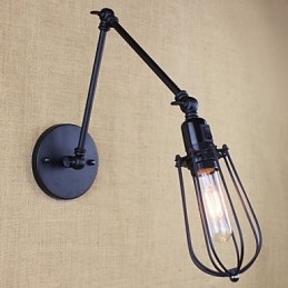 Stile Letto Hotel Ristorante Progetto Braccio di Ferro Doppio Retro Vintage Cintura Nera Lampada da Parete Interruttore