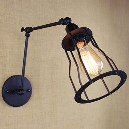 Stile Letto Hotel Ristorante Progetto Braccio di Ferro Doppio Retro Vintage Cintura Nera Lampada da Parete Interruttore
