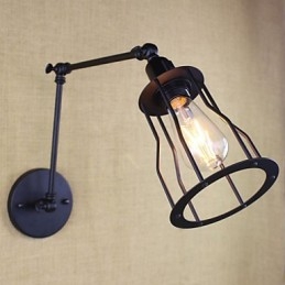 Stile Letto Hotel Ristorante Progetto Braccio di Ferro Doppio Retro Vintage Cintura Nera Lampada da Parete Interruttore