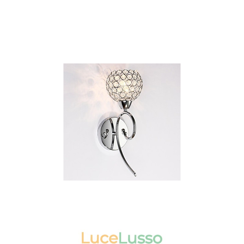 Applique da parete Luci da lettura Applique da parete Cristallo Mini Stile Moderno Contemporaneo Metallo