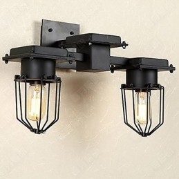Lampada da parete in ferro battuto per scale del corridoio, testata del letto
