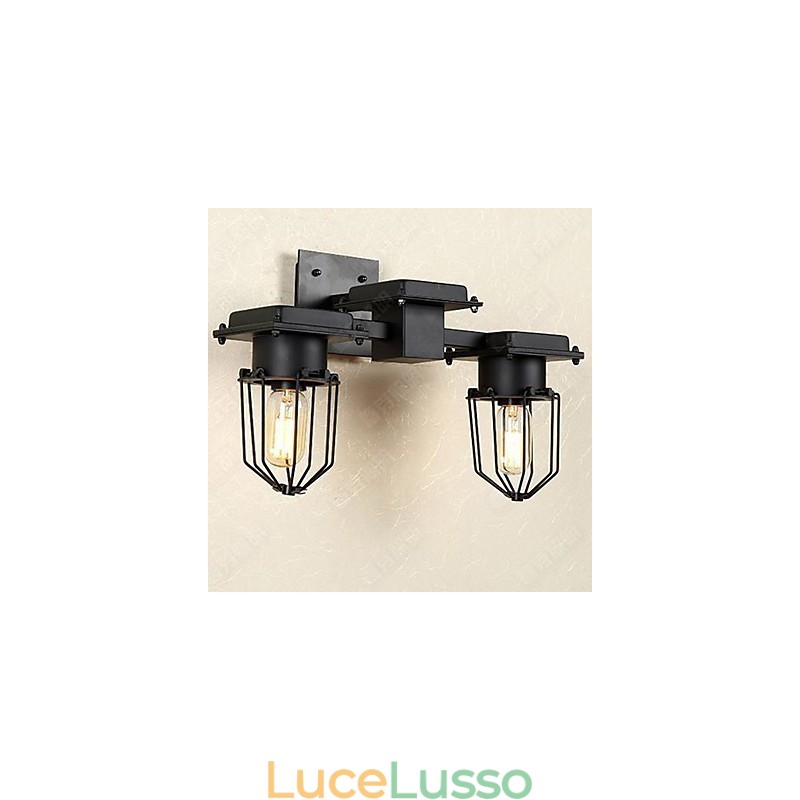 Lampada da parete in ferro battuto per scale del corridoio, testata del letto