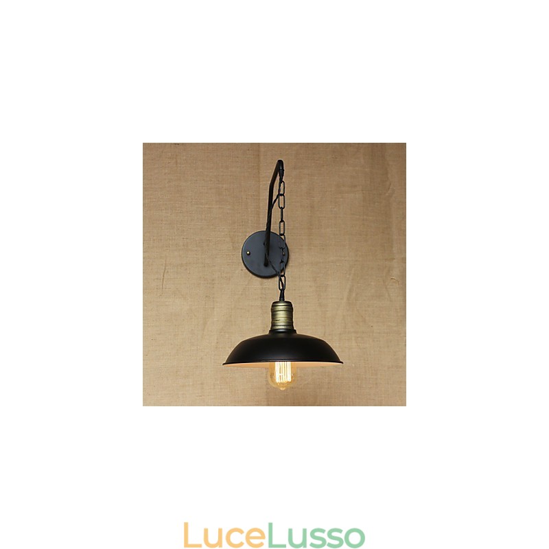 Lampada da parete semplice e creativa, catena industriale americana, lampada da parete per camera da letto, comodino, in ferro battuto retrò