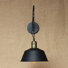 Lampada da parete semplice e creativa, catena industriale americana, lampada da parete per camera da letto, comodino, in ferro battuto retrò
