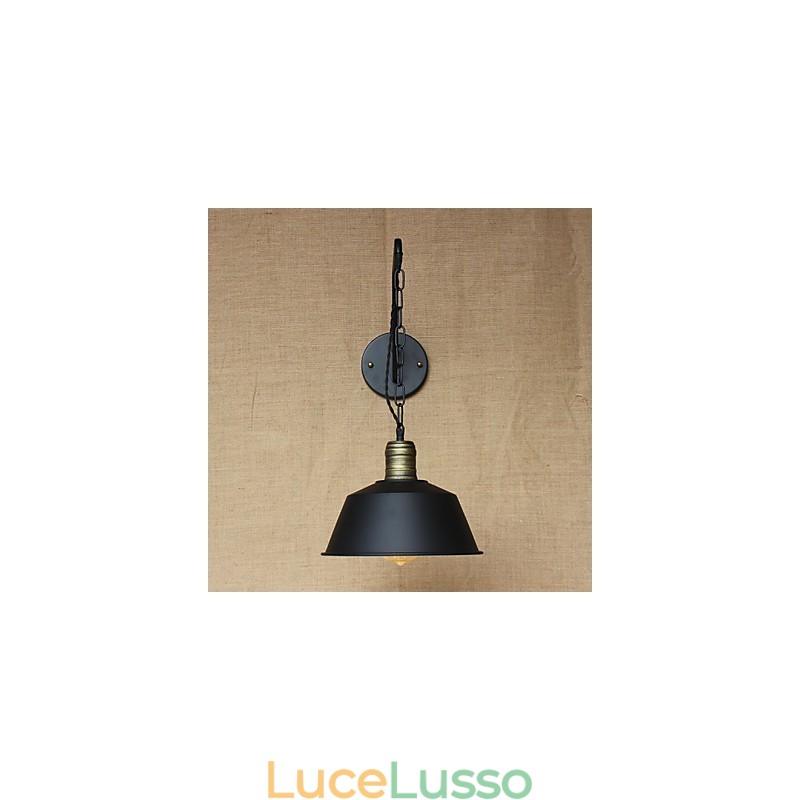 Lampada da parete semplice e creativa, catena industriale americana, lampada da parete per camera da letto, comodino, in ferro battuto retrò
