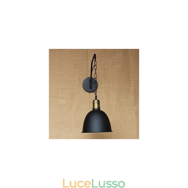 Lampada da parete semplice e creativa, catena industriale americana, lampada da parete per camera da letto, comodino, in ferro battuto retrò