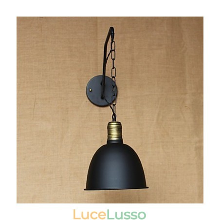 Lampada da parete semplice e creativa, catena industriale americana, lampada da parete per camera da letto, comodino, in ferro battuto retrò Lampada da parete semplice e creativa, catena industriale americana, lampada da parete per camera da letto, comodino, in ferro battuto retrò