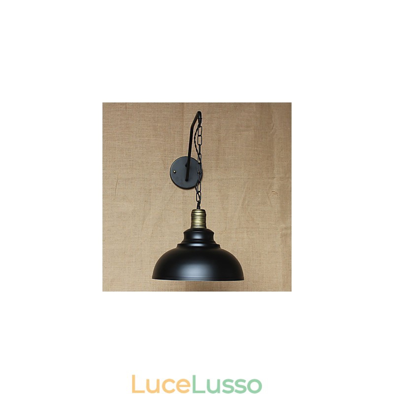Lampada da parete semplice e creativa, catena industriale, lampada da parete per camera da letto, comodino, in ferro retrò americano