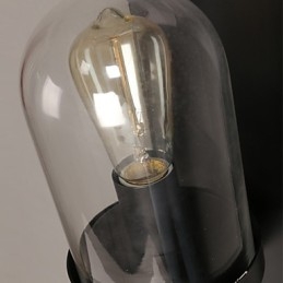Lampada da parete creativa in ferro battuto in vetro rurale