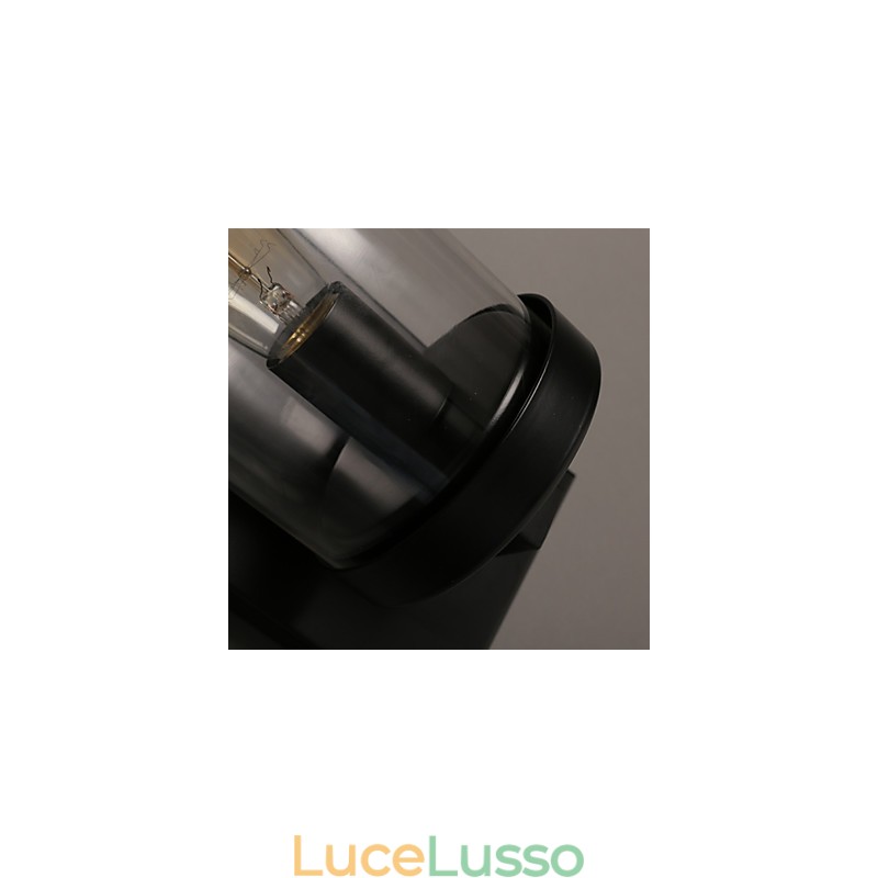 Lampada da parete creativa in ferro battuto in vetro rurale