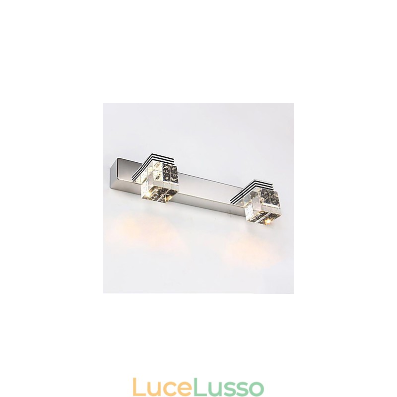 Applique da parete Illuminazione per il bagno Wall Washer Cristallo Mini Stile Moderno Contemporaneo Metallo