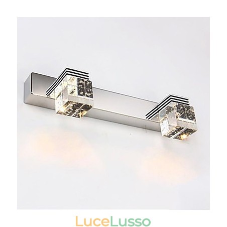 Applique da parete Illuminazione per il bagno Wall Washer Cristallo Mini Stile Moderno Contemporaneo Metallo Applique da parete Illuminazione per il bagno Wall Washer Cristallo Mini Stile Moderno Contemporaneo Metallo