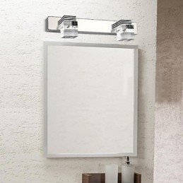 Applique da parete Illuminazione per il bagno Wall Washer Cristallo Mini Stile Moderno Contemporaneo Metallo