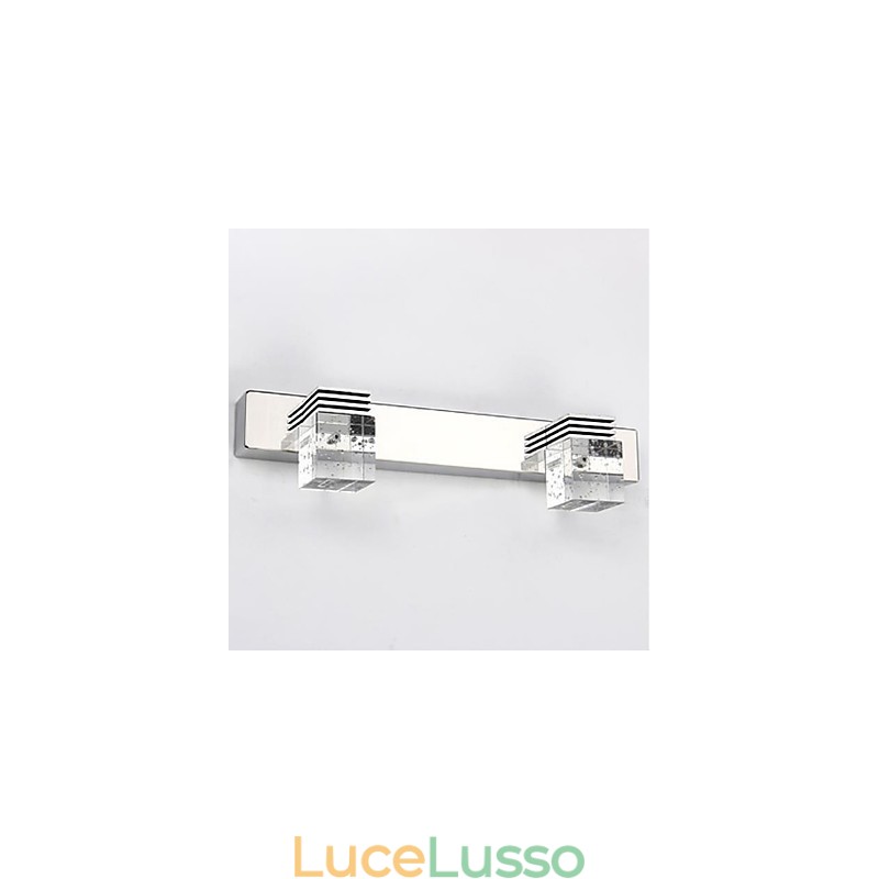 Applique da parete Illuminazione per il bagno Wall Washer Cristallo Mini Stile Moderno Contemporaneo Metallo
