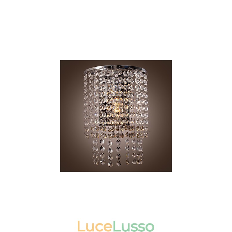 Applique da parete in cristallo contemporaneo con 1 luce