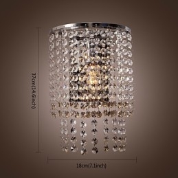 Applique da parete in cristallo contemporaneo con 1 luce