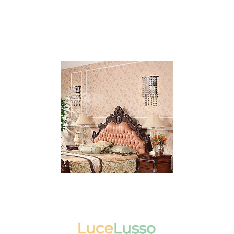 Applique da parete in cristallo contemporaneo con 1 luce