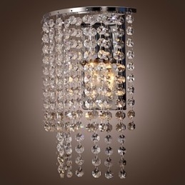 Applique da parete in cristallo contemporaneo con 1 luce