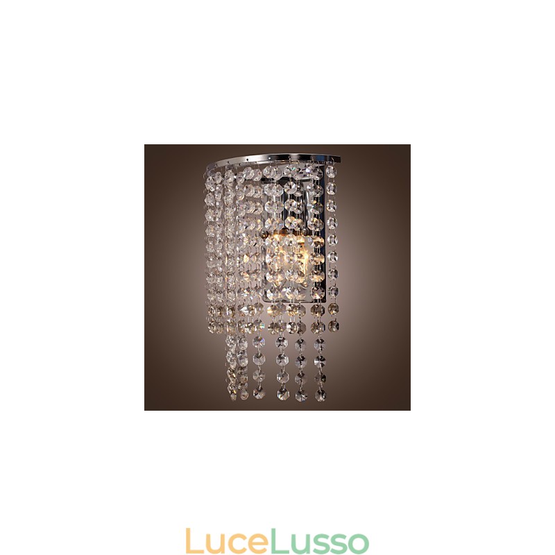Applique da parete in cristallo contemporaneo con 1 luce